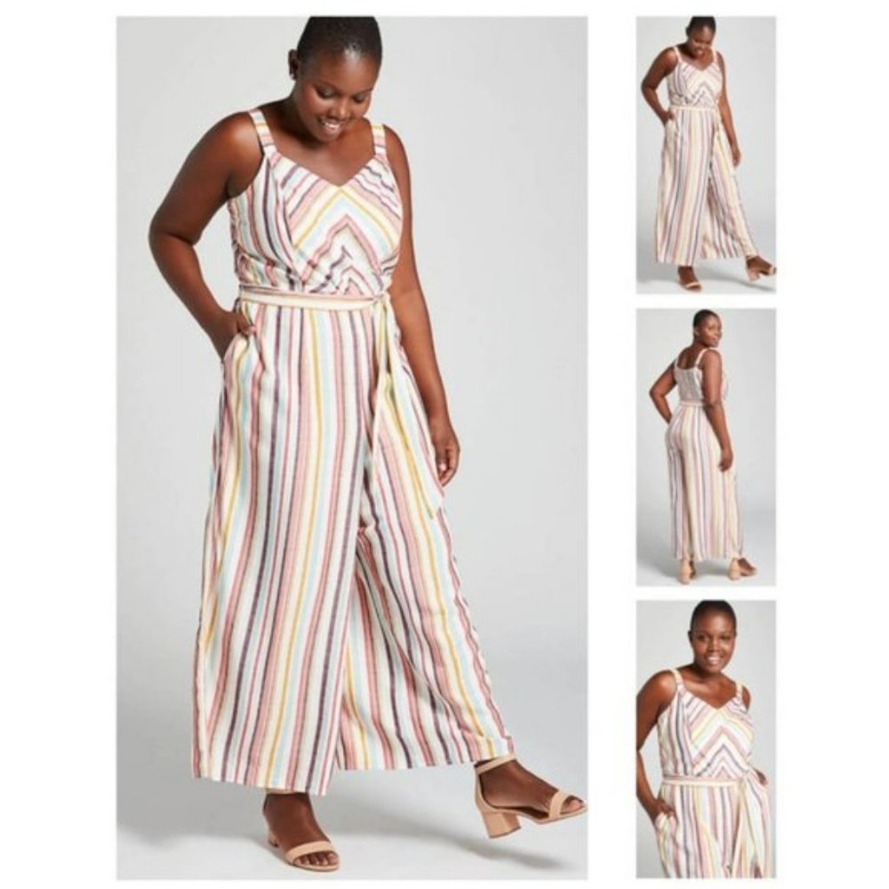 Striped jumsuit Lane Bryant size 26